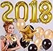 2018 BALLOONS NEW YEAR GRADUATION - Gold, 2018 New Years Eve Party Supplies Decorations - Graduation Party Supplies - Graduation Decorations - Gold Black and White Balloons for Events - Large 40 Inch