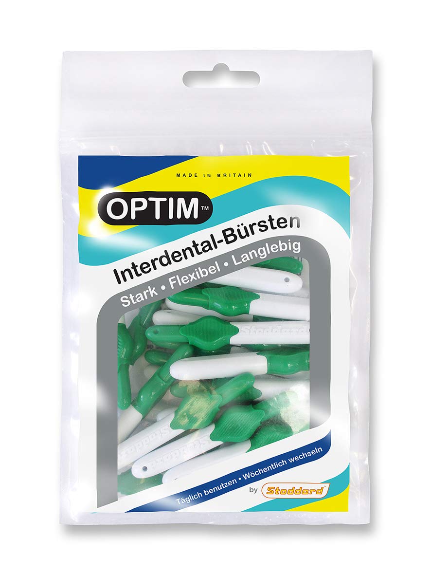 Stoddard OPTIM Interdental Brushes Pack of 16 Green 0.8 mm Size 5
