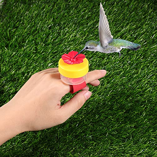 Hummingbird Ring Feeder Hummingbird Hand Feeder for Outdoors Flower Hand  Held Hummingbird Feeding Tools Mini H