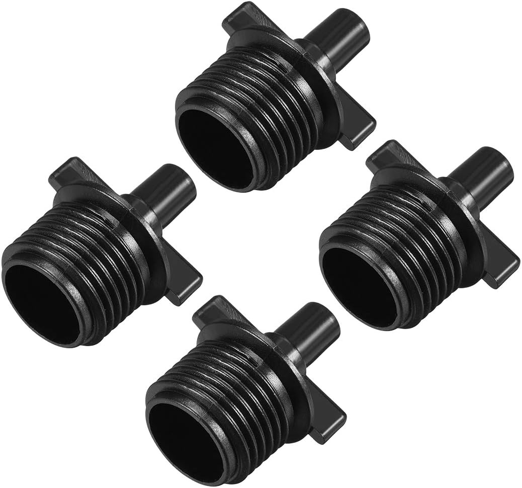 sourcing map Barb Drip Pipe Connector G1/2 Male Thread 5/7.5mm Hose Fitting for Garden Agricultural Irrigation System Plastic 10pcs