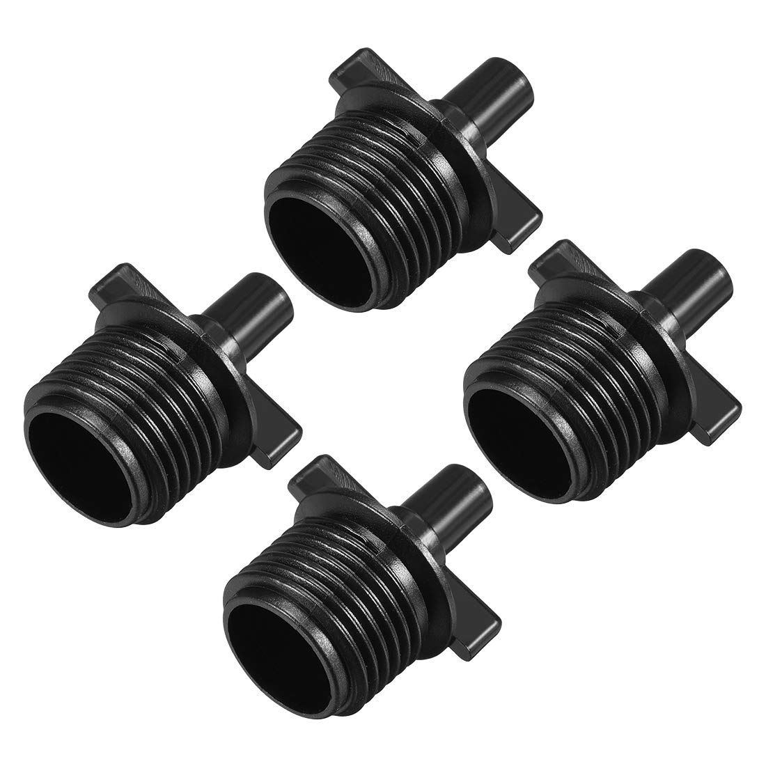 sourcing map Barb Drip Pipe Connector G1/2 Male Thread 5/7.5mm Hose Fitting for Garden Agricultural Irrigation System, Plastic 10pcs