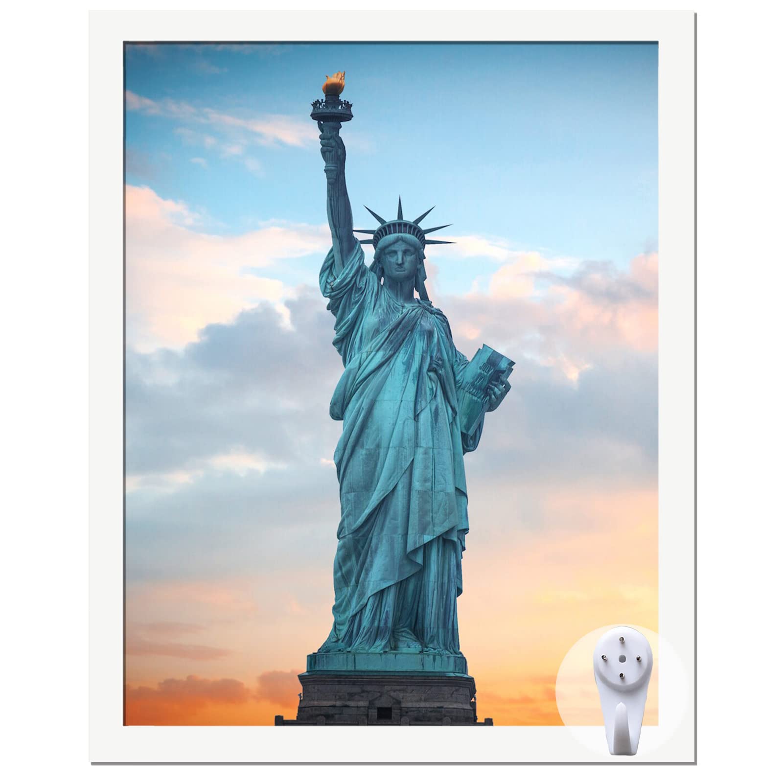 Photo 1 of OMAIGAR 12x15 Picture Frame for 12by15 Poster Photo Canvas Certificate White High Transparent Photo Frame Wall Desktop Horizontal Vertical 12 x 15