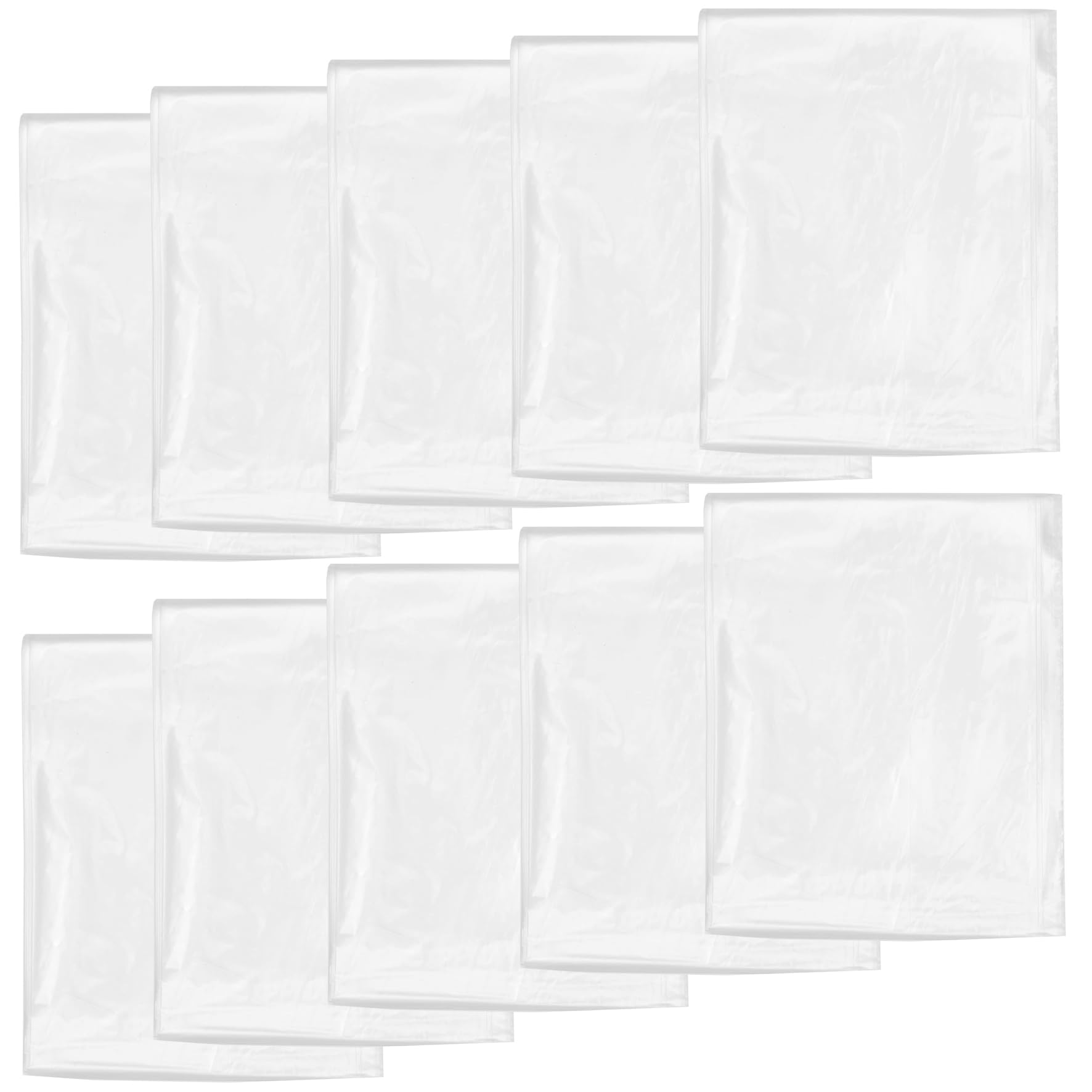 Hikrxya 10 Pack 3 x 4m Large Dust Sheets for Decorating - Polythene Sheeting Plastic Clear Sheet for Furniture Floor Protection - Dust Sheet Set for Painting Covering Insulation Building Protection