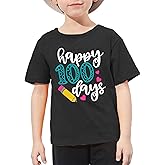 100 Days of School Shirt for Kids: Toddler Boys Girls Back to School T-Shirt Kindergarten Happy Gifts Tops