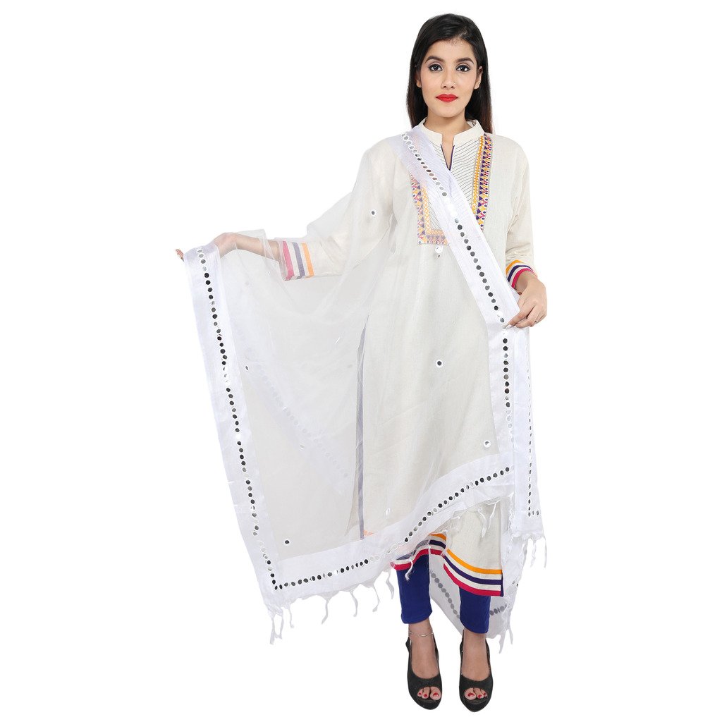 Tissue Mirror Work Dupatta (VJKDMIR15 
