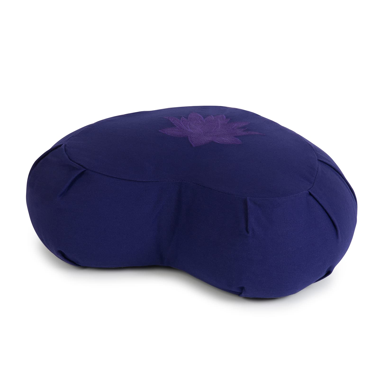 Yoga Studio Meditation Cushion Crescent Zafu Buckwheat Lotus Leaf - Purple
