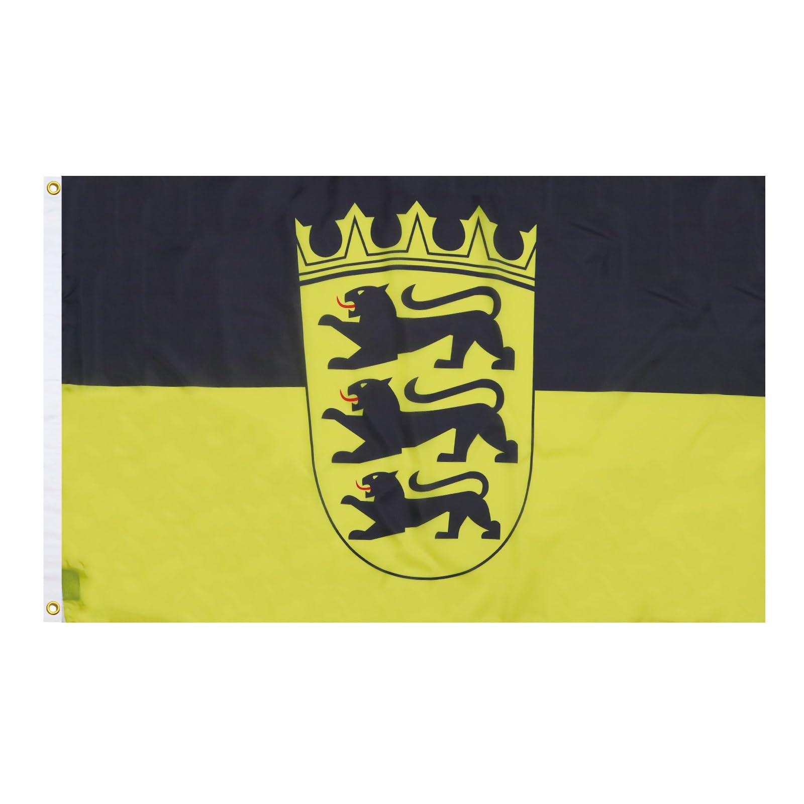 AZ FLAG - Baden-Wurtemberg Flag - 2x3 Ft - 100D Polyester Germany - German Region Of Baden-Wurtemberg Banner with Two Metal Grommets - Fade Resistant - Vivid Colors - 2' x 3' Feet - 90x60 Cm — image 1
