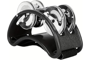 Bongo Jingle Bells Set Double Row Foot Bells Music Percussion Instrument ABS Material for Children Adults Drum Practice Perfo