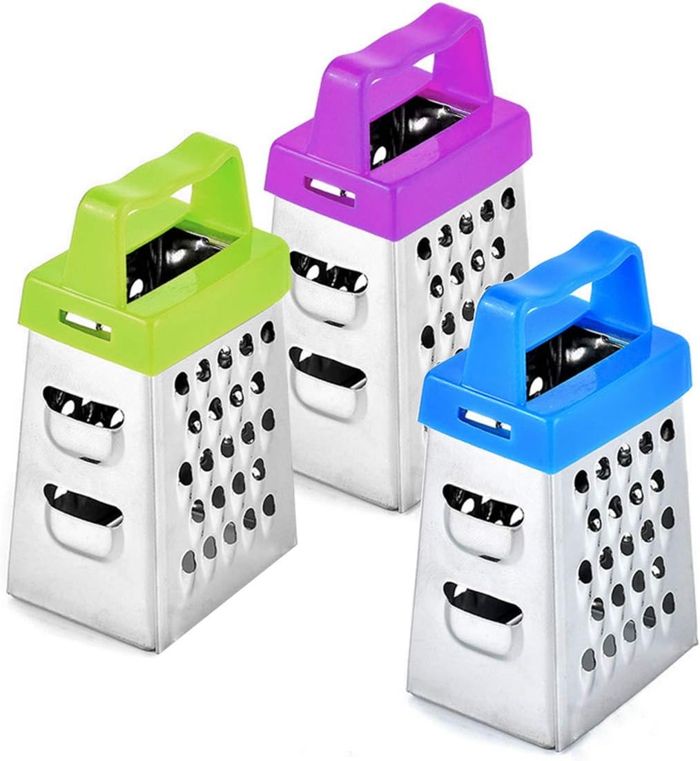 GOODFEER Mini Box Grater, 4Sided Stainless Steel Grater