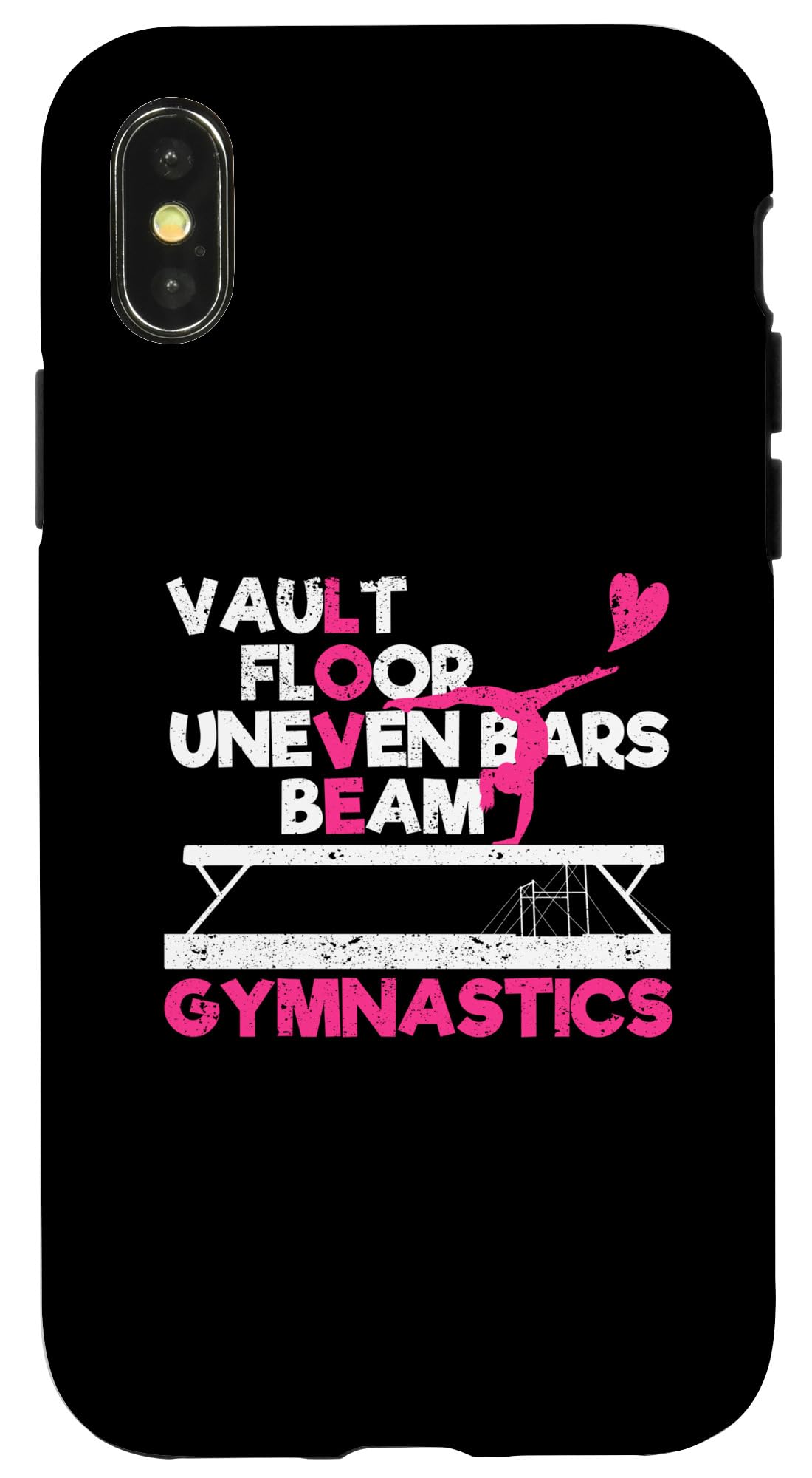 iPhone X/XS Funny Gymnast Lover Vault Floor Uneven Bars Beam Gymnastics Case