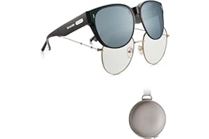 BENEUNDER Polarized Fit Over Sunglasses for Womens & Men, Lightweight Folding Sunglasses for Nearsightedness