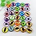Julie Wang 18mm 40pcs Mixed Dragon Eyes Flatback Glass Cabochon Dome for Artworks Making Jewelry Settings Craft DIY Findings