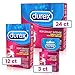 Condoms, Ultra Fine, Ribbed, Dotted with DelayLubricant, Durex Performax Intense Natural Latex Condoms, 24 Count