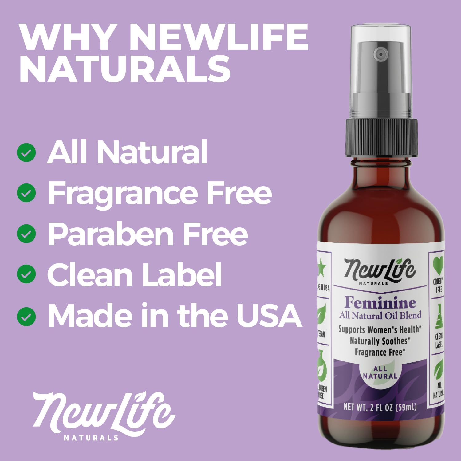 NewLife Naturals Menopause Support Deodorant Vulva Spray All Natural