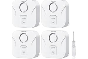 Geevon 4 Pack Water Leak Detectors for Home, 100dB Loud Water Sensor Alarm Leak Detectors with Drip Alert for Kitchen, Baseme