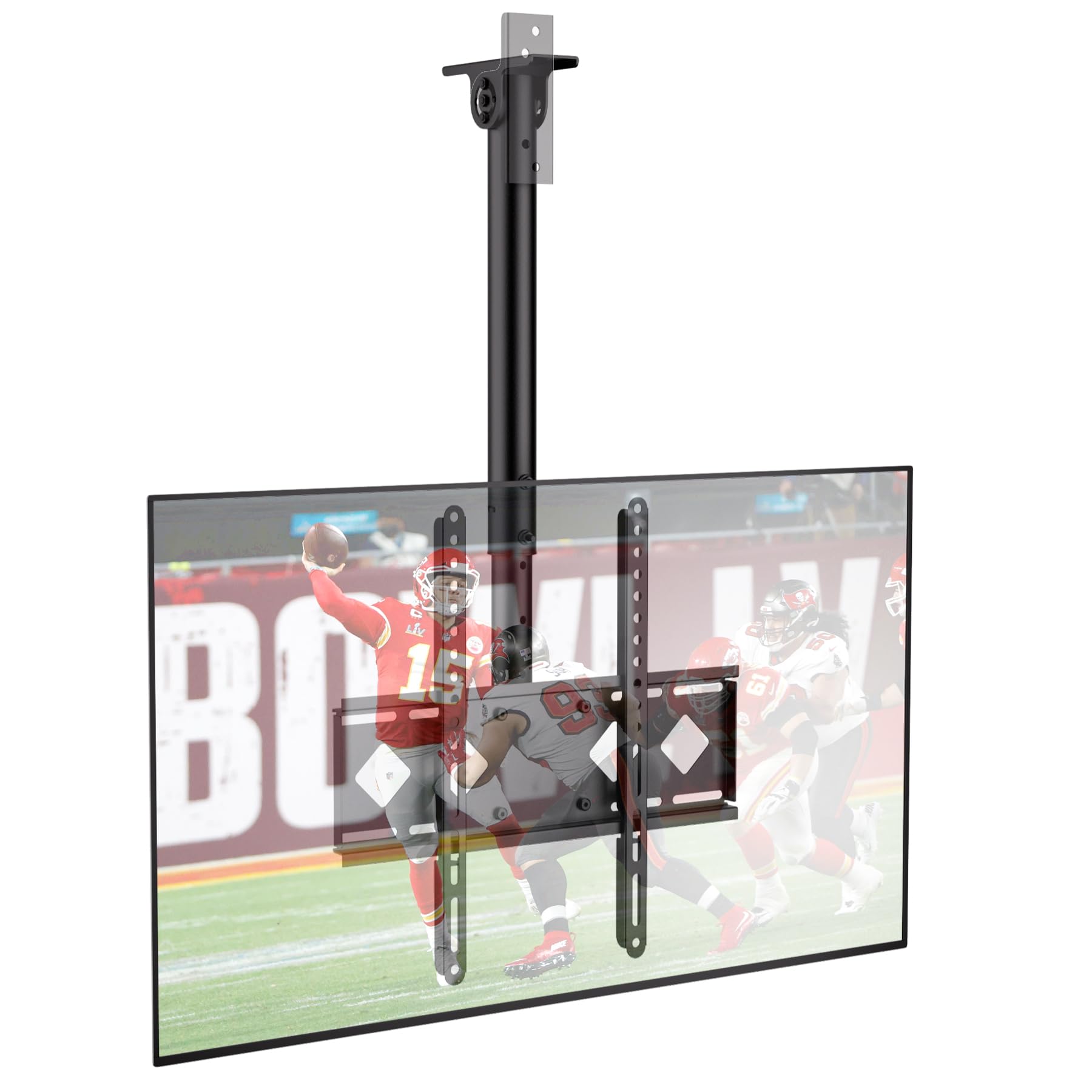 AENTGIU Ceiling TV Mount Flip Down, Heavy Duty Hanging TV Mount Fits Most 24-65 inch LED, LCD, OLED, Plasma Flat Screen TVs - Adjustable Height 360° Rotation Tilting Swiveling Outdoor Gazebo tv Mount
