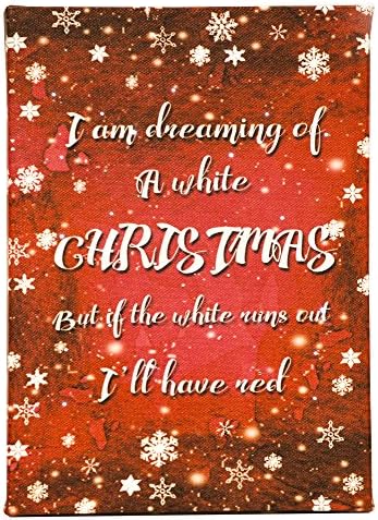Oak Street Recordable "Believe" Christmas LED Light Up Canvas Art Tabletop Greeting Card Print 8"x6"