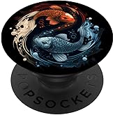 Koi Fish Yin Yang PopSockets Adhesive PopGrip
