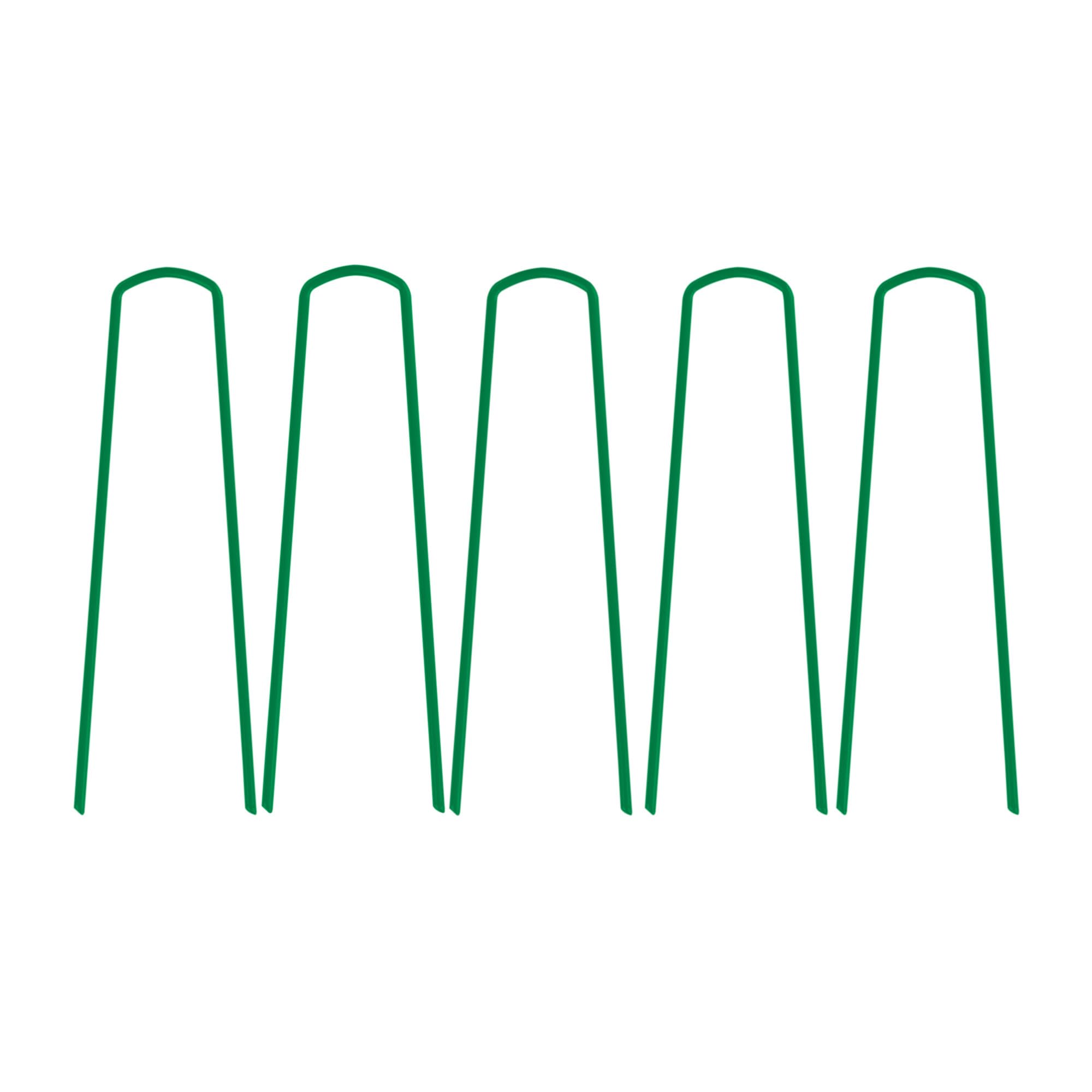 Fineway Pack of 50 Multipurpose Heavy Duty U Pins Grass Turf Steel Galvanised Metal Tent Pegs (Pack of 50)