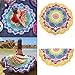 Mandala Roundies，Cozime Gypsy Tablecloth Beach Towel Beach Throw, Indian Mandala Tapestry, Yoga Mat, Picnic Mat, Table throw Table Cover (Tassel Yellow and Purple)