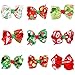 Baby Hair Clips Bowknot Grosgrain Ribbon Hair Bows Girl's Hair Clip for Babies Christmas 8x4CM Pack of 8