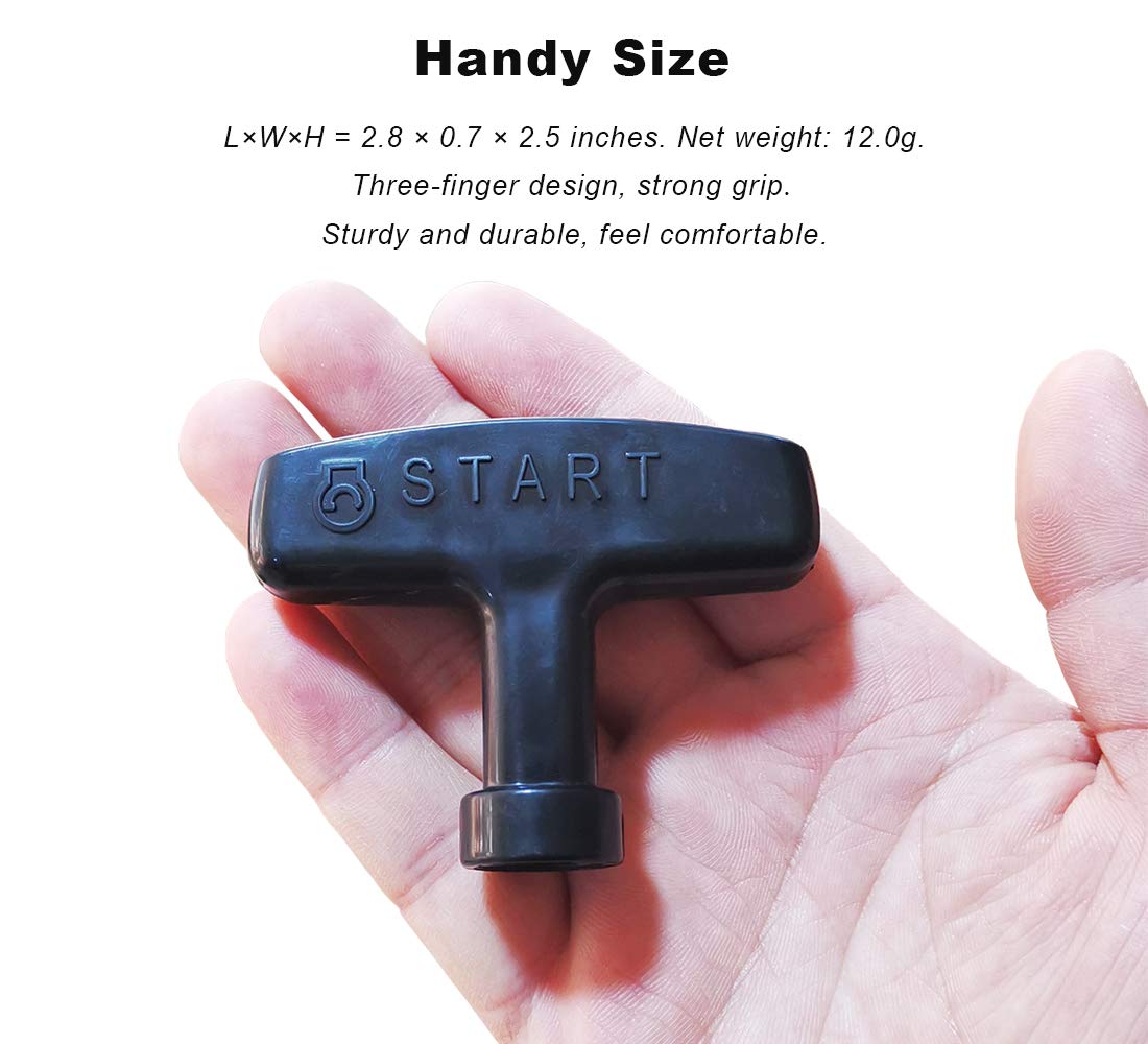 ZLKSKER 2 pcs Gasoline Engine Starter Handle Grip, Recoil Starter Pull Handle for Lawn Mower, Generator, Chainsaw