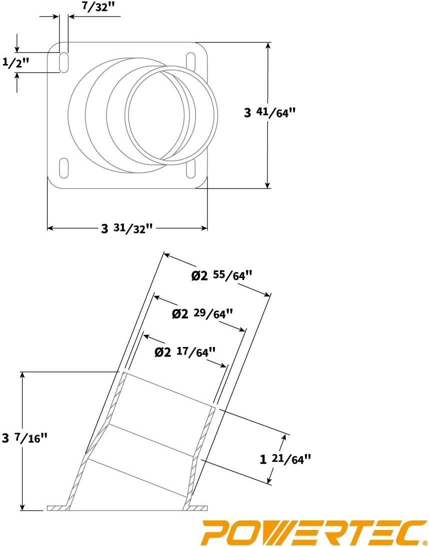POWERTEC 70124 Universal Dust Port, 2 1/2": Home Improvement