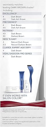 Clairol Nice 'n Easy Root Touch-Up #4 Dark Brown Hair Color Quick Gray Cover view 3