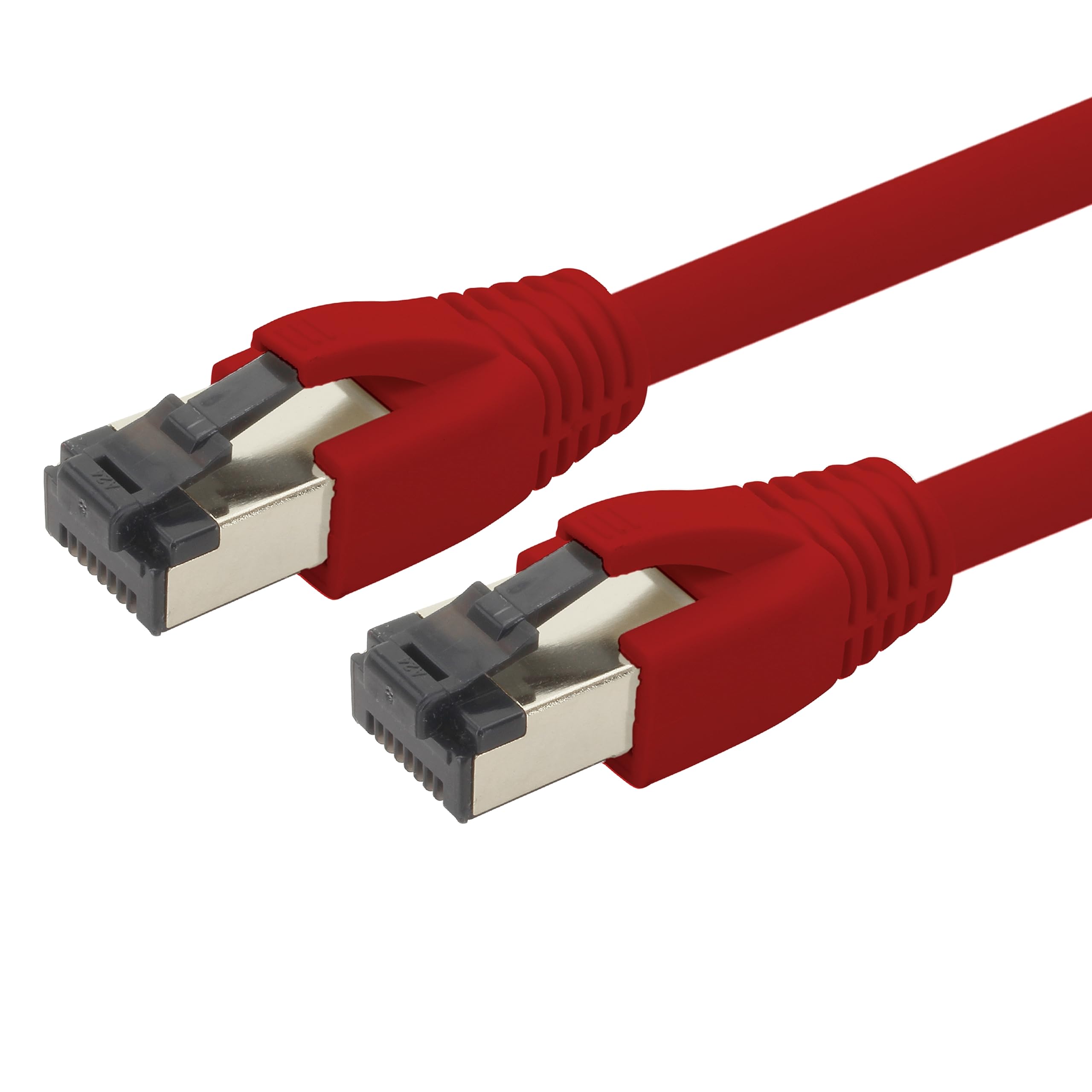 1aTTack.de 5m Cat 8 network cable CAT8 cable red - 1 piece Cat.8 Lan 2000 MHz 40 Gbit s 40GBase-T Poe+ patch cable Ethernet cable LSZH - 1 x 5 meter red