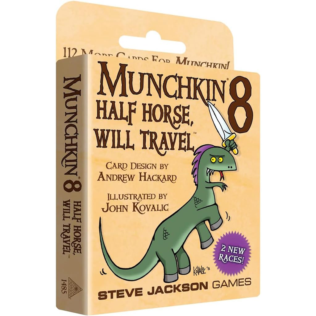 Steve Jackson Games | Munchkin 8: Half Horse Will Travel : Card Game Expansion | 112-Card Expansion, Adults, Kids, & Family, Fantasy Adventure RPG, Ages 10+, 3-6 Players | English