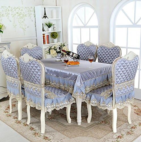 13pcs European Silk Tablecloths Kit Dinning Table and Chair Cover(table cover:130180cm)