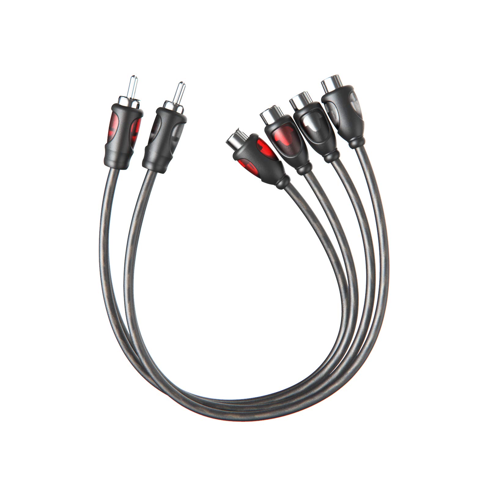 ROCKRIX 1ft RCA 1 Male to 2 Female Audio Speaker Y Adapter Splitter Cable