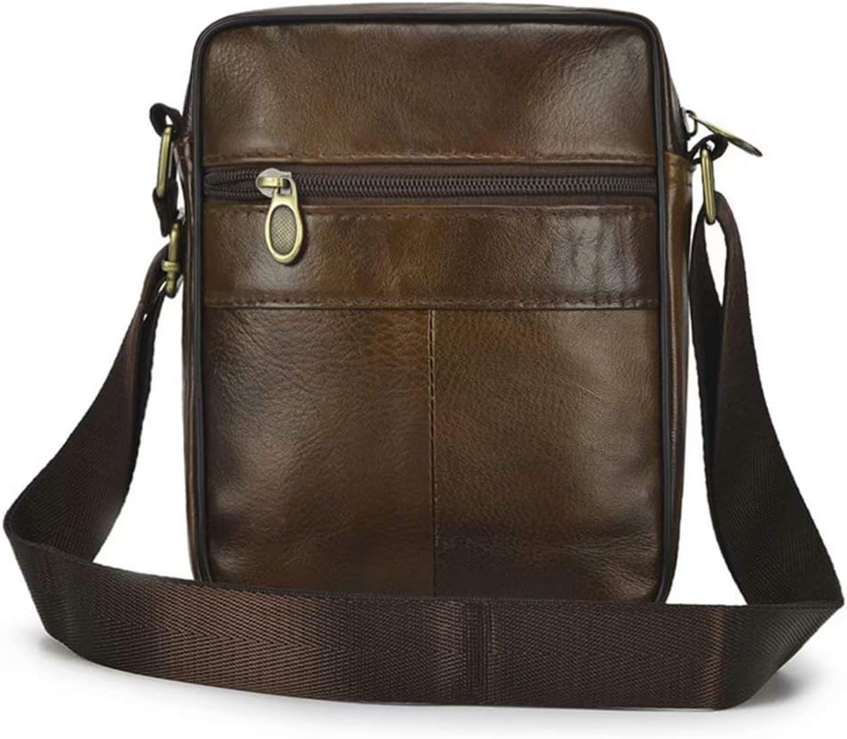 Realmark Men's Leather Shoulder Bags Genuine Leather Cross Body Bag Messenger Business Handbags Small Side Satchel Crossbody Bag - Image 3