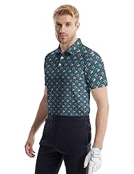 Xdceu Golf Polos for Men - Funny Golf Shirts Print