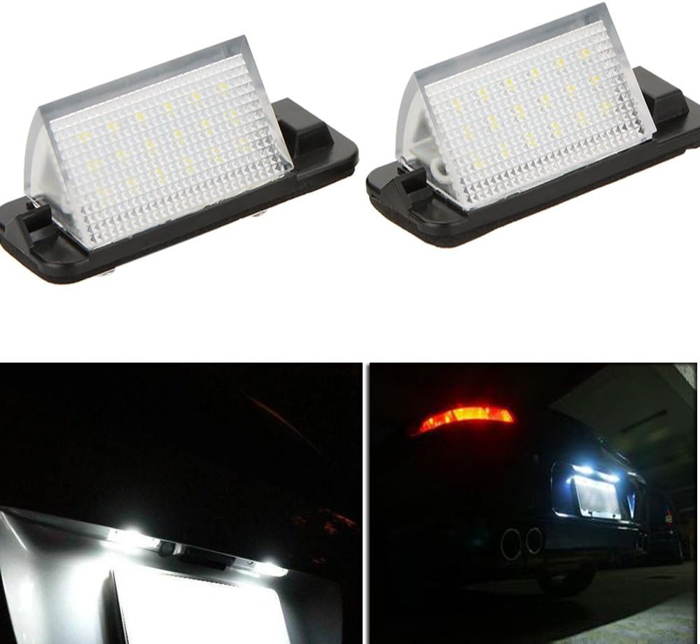 License Number Plate Light Lamps with white leds Car Licence Tail Light (see compatible models on description)