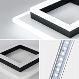 DELIPOP Square LED Ceiling Light 30W 6500K 3375LM Modern Black White view 5