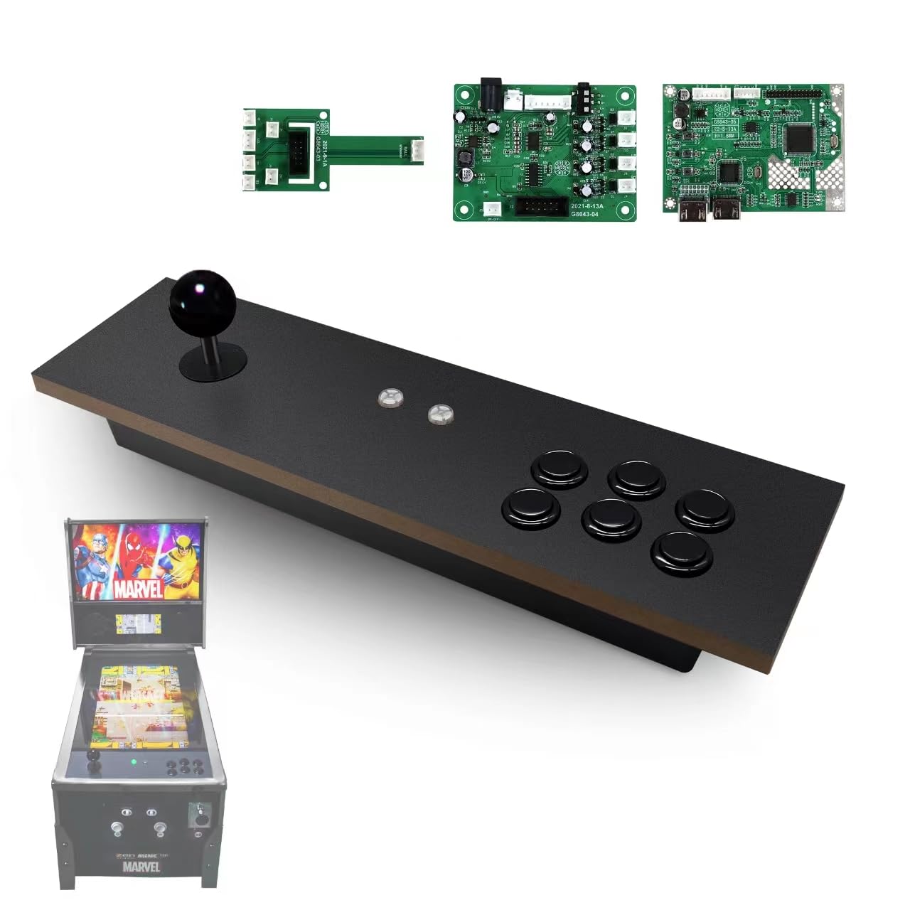 Photo 1 of Switch Fighting Stick for Arcade1Up'S Digital Pinball - Expand Your arcade 1up Pinball Games, Play Your Switch on The Pinball, Modded Switch Joysticks Specially Designed for Arcade 1 Up Pinball