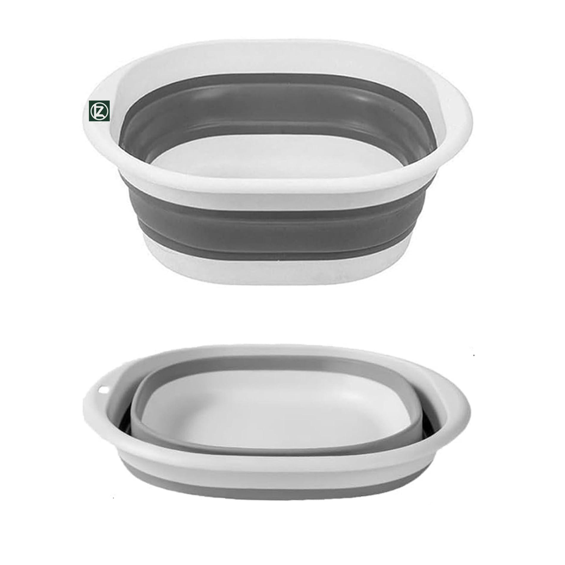 ZatRuiZE Collapsible Washing Up Bowl,Square Folding Wash Basin 6L,Portable Silicone Foldable Sink,Space Saving Washbasin for Camping, Travel, Kitchen, Outdoor Use