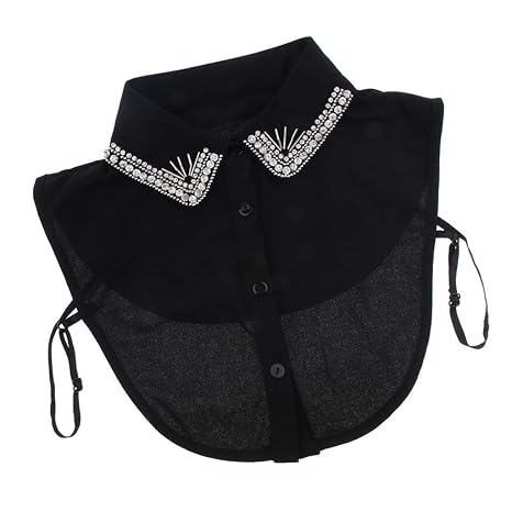 Baoblaze Weiß Schwarz Abnehmbar Kragen Bluse Half Shirts Blusenkragen Krageneinsatz Bluseneinsatz Damen Kleidung Deko - 08