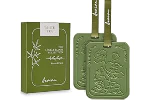 Aeviva Car Air Freshener, 2 Pack White Tea Scented Sachets for Closet and Drawer, Long-Lasting Home Fragrance Sachets, Car Mirror Hanging Air Freshener & Accessories