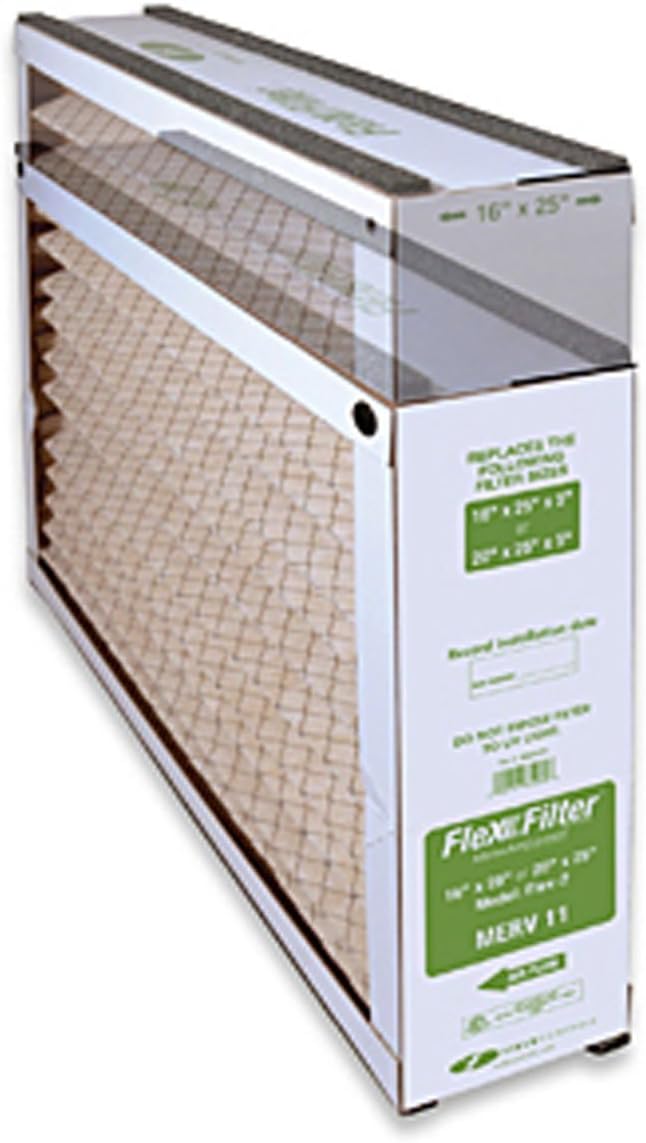 Field Controls 46600404 Model 7 Merv 11 HVAC Flex Filter, 16" x 28", Blue