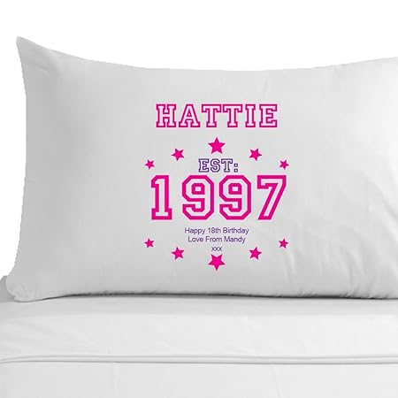 Personalised 18th Birthday Pillowcase 18th Birthday Gifts For Her