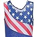Gymnastics Leotards for Toddler Girls Patriotic Sparkle Red Blue Athletic Dancewear B149_US_10A
