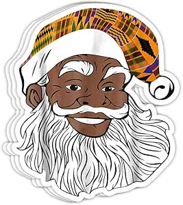 Black Jolly Santa afroamericana Santa Kente sombrero decoración regalo