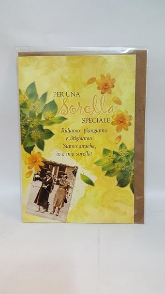 Biglietto Auguri Per Una Sorella Speciale Mis 12x18 Amazon It Giochi E Giocattoli