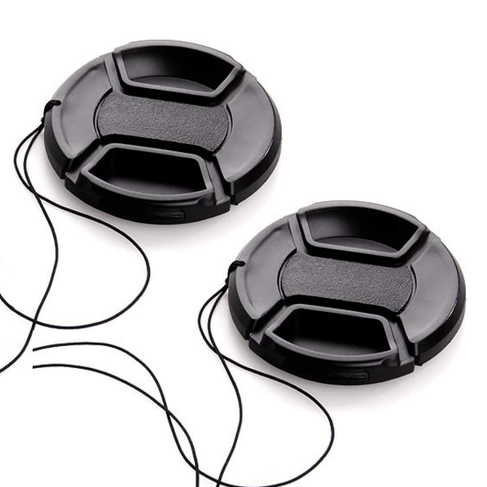 62mm Lens Cover Cap for NIKKOR AF-S 60mm f/2.8G Lens, 105mm f/2.8G Lens, for Sony CX900E AX100E w/ E18-200mm Lens, E10-18mm Lens (2 Pack)