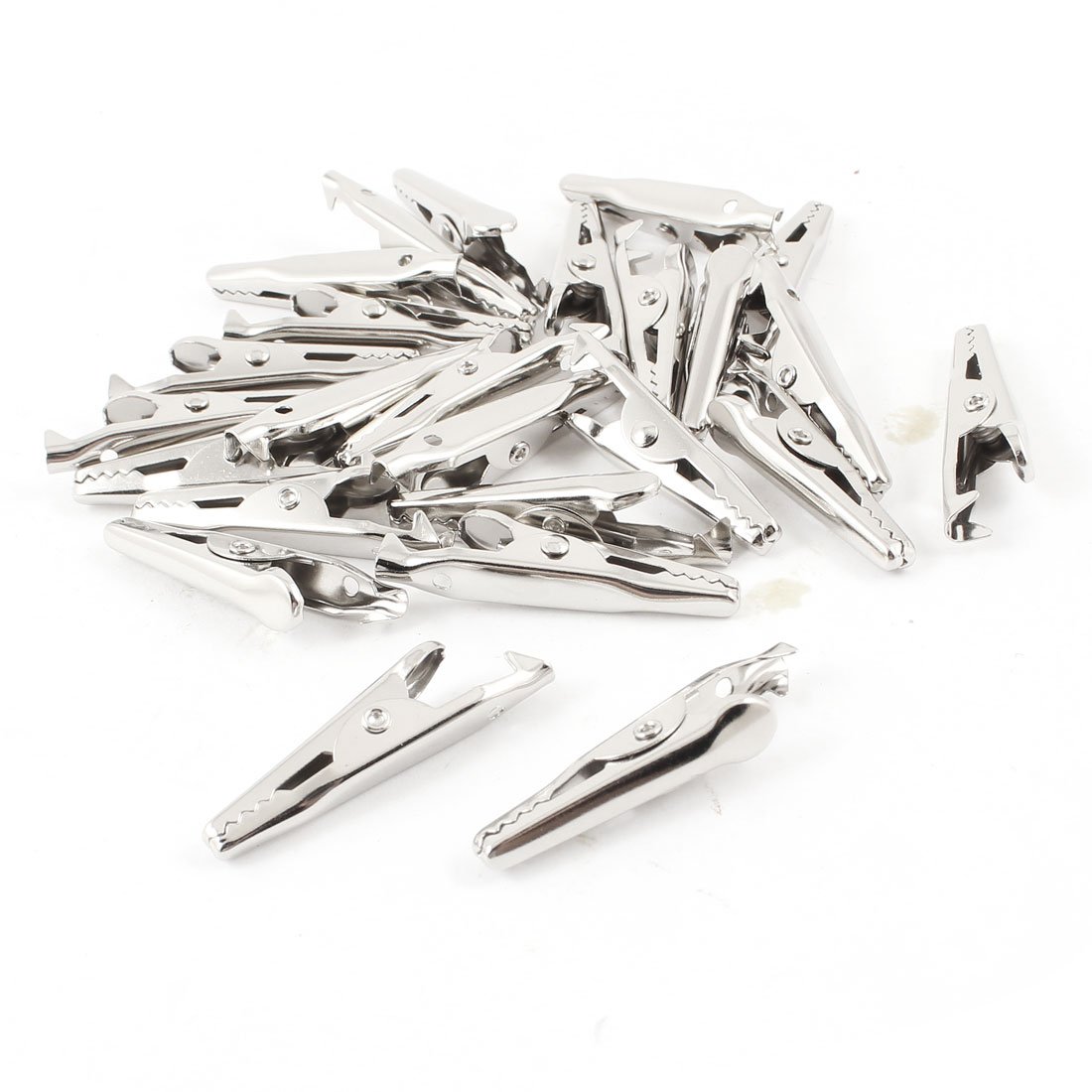 sourcing map 25 Pcs Metal Alligator Clips Test Lead Crocodile Clamps