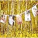 asunflower 6.5Ft Metallic Tinsel Foil Fringe Curtains Gold Foil Curtains Backdrop for Parties Photo Background Wedding Decoration, Indoor & Outdoor Party Streamers