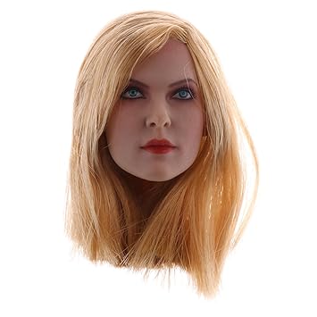 Sharplace 1 6 Blonde Hair Blue Eyes Feamle Head Sculpt Model For
