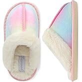 Besroad Kids Slippers Girls Boys Fuzzy House Slippers Warm Memory Foam House Shoes Soft Plush Bedroom Slippers Slides Indoor Outdoor